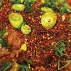 Beef slices in Sichuan oil