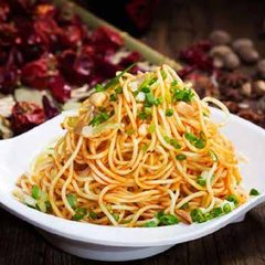 Shredded chicken cold noodles
