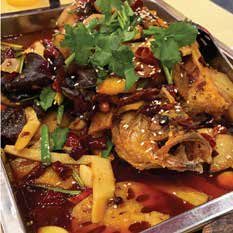 Dry wok sea bass